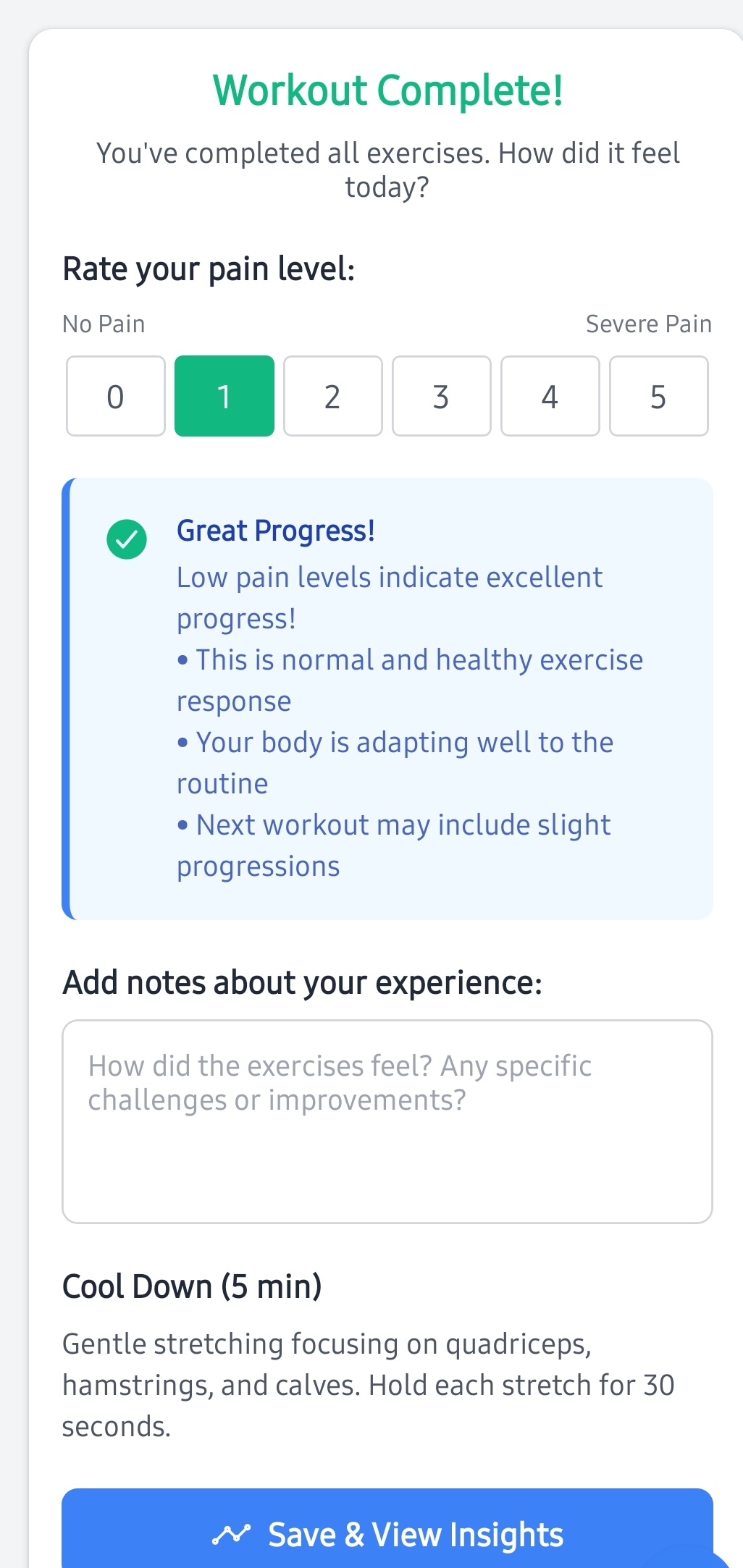 Intelligent Workout Feedback